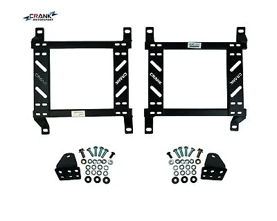 2x Crank Motorsport Lancer EVO 2008 Seat Adapter Rail Suit BRIDE RECARO SPARCO • $289