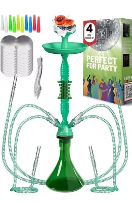 Hookah Set With Everything 4 Hose - Green • $29.99