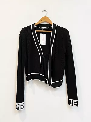 Designer BNWT Y/ Project Size 10 38 Black & White Stunning Women's Cardigan • $700