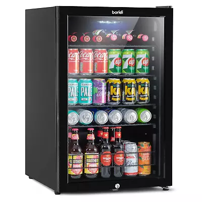 Drinks Cooler 115L Under Counter Fridge Lock LED Light • £299.98