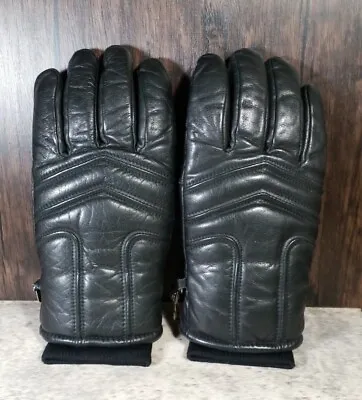 Vintage Kombi Thinsulate Black Faux Leather Insulated Gloves Men's Size S • $39.31