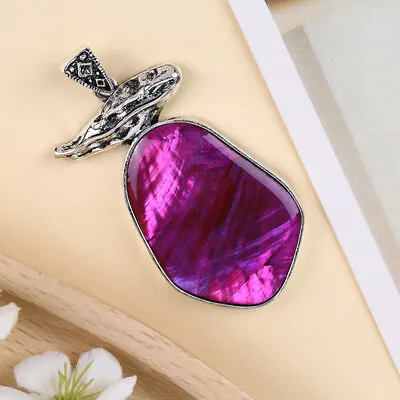 Colorful Pendant Natural Abalone Shell DIY Necklace Women's Men Jewelry Vintage • $5.65