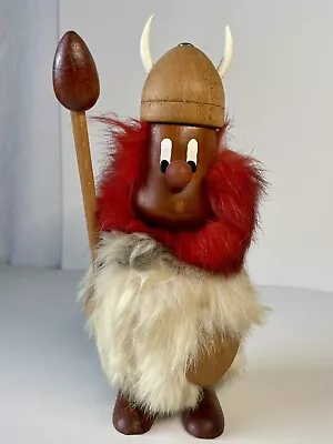 Vintage Teak Viking Figurine- Hans Bolling Mid-Century Modern 1960s Denmark • $64.50