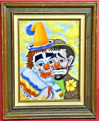 Vintage Signed MINGOLLA Enamel On Copper Clowns For Collector's & Collections • $110