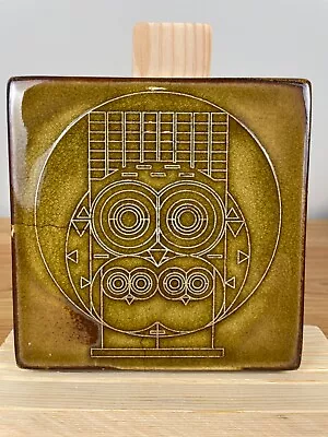 Motawi Tileworks Owl Tile 6 X 6 CHARLEY HARPER Mcm Family Owlbum Glaze Test Tile • $199.99