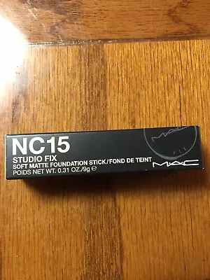 MAC STUDIO FIX SOFT MATTE FOUNDATION STICK SHADE NC15 NEW 0.31 Oz • $29.99