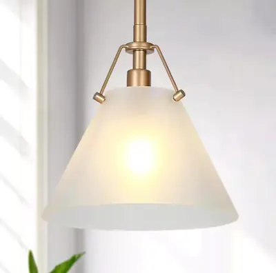 Uolfin Mid-Century Modern Cone Pendant Light / Brass Gold Coastal Pendant Light • $66.40