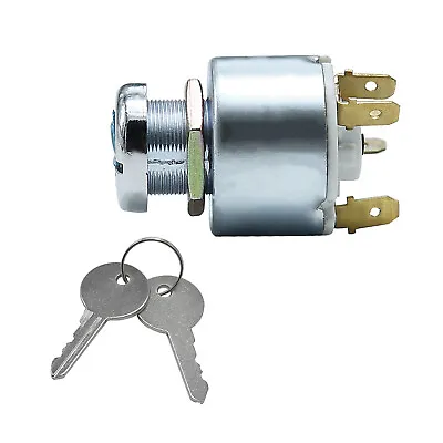 Ignition Key Starter Switch For Car Tractor Trailer Boat W/ 2 Keys US • $9.28