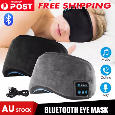 $3.59 • Buy Wireless Bluetooth 5.0 Stereo Eye Mask Headphones Earphone Sleep Music Headband