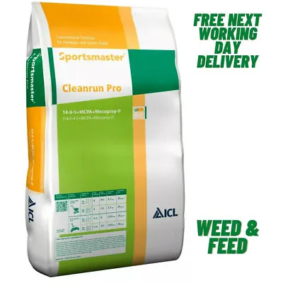 Icl Sportsmaster Cleanrun Pro 25kg  (professional Weed & Feed For Turf) • £49