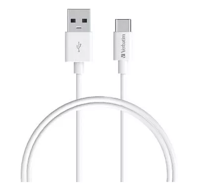 Verbatim Charge  Sync USB-C Cable 1m - White USB C To USB A • $7.15