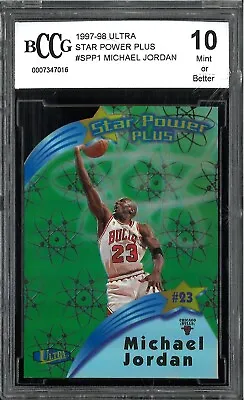 1997-98 Ultra Star Power Plus Michael Jordan #1 BCCG 10 • $1650