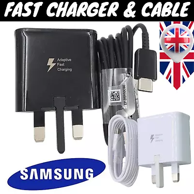 Android FAST Charger Plug & Type C USB Cable For Samsung Galaxy A Series Phones • £7.99