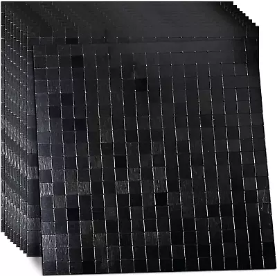 10 Sheets Self-Adhesive Aluminum Mosaic Peel And Stick Metal Tiles 3D Wall Stick • $71.60