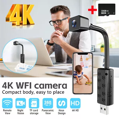 Mini Wifi Spy Camera 4K FHD Security Hidden Nanny Cam DIY Wireless Motion Sensor • $14.98