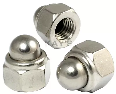 £2.13 • Buy Domed Nyloc Nylon Insert Lock Nuts A2 Stainless Steel M4 M5 M6 M8 M10 M12 M16 