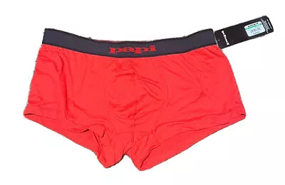 Papi Men Underwear X1 - Trunk - 600 Solid Red - Large- Microflex Boxer L Bnwt • $5.99