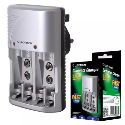 £9.75 • Buy Lloytron Ac Mains Battery Charger For Aa Aaa & 9v Pp3 Batteries Uk Plug - B1502