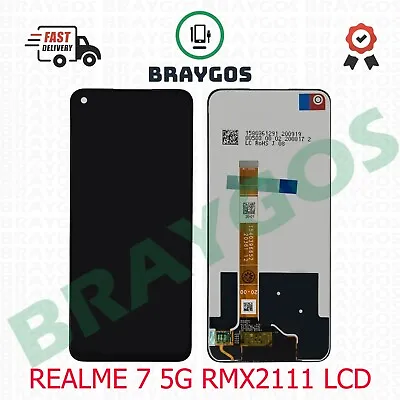 Replacement For OPPO REALME 7 5G RMX2111 Touch Screen LCD Display Assembly Black • £22.45