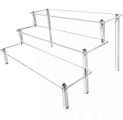 Acrylic Riser 3-Tier Self-Install Display Shelf Removable Rack For Figures • £9.90