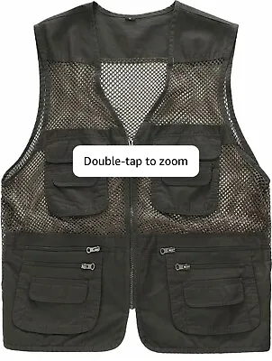 Rizanee Unisex Mesh Breathable Fishing Vest Multi-Pockets US 2XL Tag Size 4XL • $15