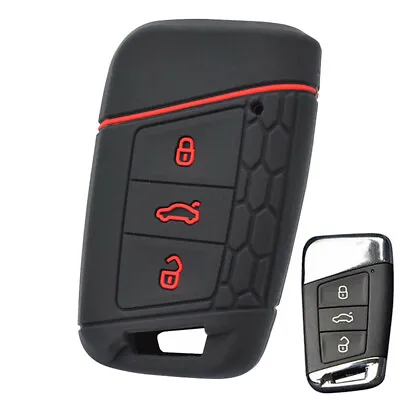 $5.82 • Buy Silicone Key Fob Cover Remote Case For VW PASSAT B8 For Skoda Kodiaq Superb A7