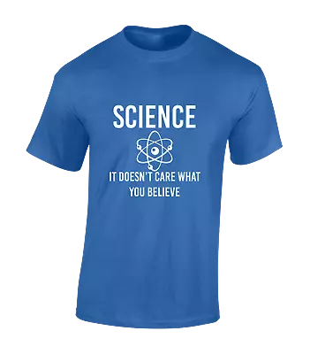 Science It Doesn't Care Mens T Shirt Funny Cool Maths Design Geek Idea Top New • £7.99