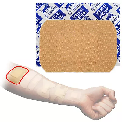 Blue Lion Large Sized Fabric 7.2cm 5.1cm Medical Grade CE First Aid Plasters • £3.09