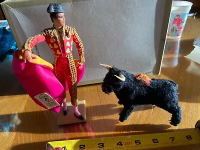 Vintage Spain 8 Inch Matador And Bull Tourist Dolls • $1