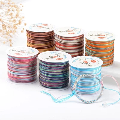 £3.60 • Buy Rainbow Polyester Chinese Knot Braided String Thread Cord Macrame Cord Rope