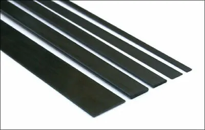 500mm Lengths Pultruded Carbon Fibre Strip 3 5 10 15 20mm  • £11.75