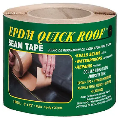 $34.54 • Buy EPDM Roof Seam Tape, Black EPDM, 3-In. X 25-Ft.