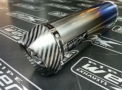 Suzuki GSXR 1000 05-06 K5 K6 Coloured Titanium Oval Carbon Outlet Exhaust Can • $1151.61