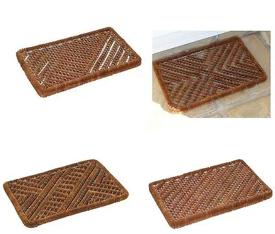 £29.95 • Buy Boston Traditional Coir Boot Scrapper Doormat With Metal Frame Door Mats 45x75cm