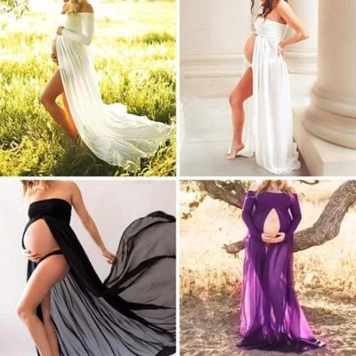 $20.56 • Buy Maternity Maxi Gown Pregnant Women Dress Photography Photo Props Clothes DMF