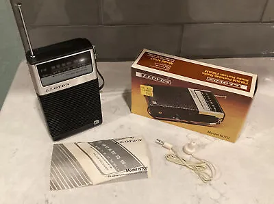 $37.50 • Buy Vintage Lloyds Radio, Model N707 Series 724A, AM FM Tuning, Works W Box TESTED!!