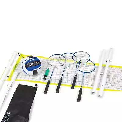  2-in-1 Volleyball And Badminton Set Adjustable Height Net Set • $33.57