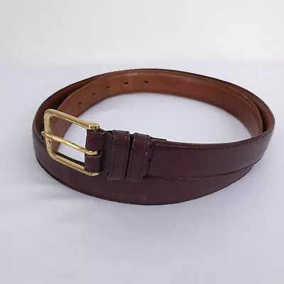 Coach Belt Men's Size 42 Burgundy Cowhide Leather Brass Buckle USA Distressed • $19.95