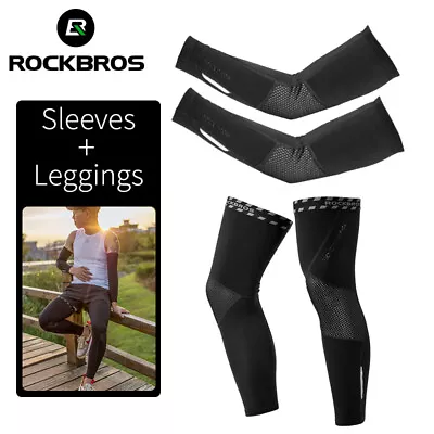 ROCKBROS Winter Thermal Warm Arm Warmers& Leg Covers Windproof For Riding Sports • $13.99