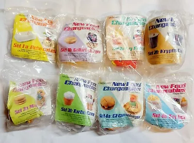 McDonald’s New Food Changeables 1988 Happy Meal Toys Complete Set Of 8 • $119.99