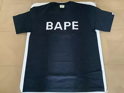 Authentic A Bathing Ape Bape Bape Logo Tee T Shirt Black Xl New Mens • $75