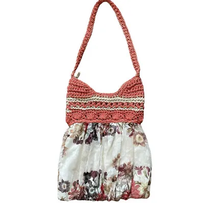 Braciano Floral Macrame Handbags Purse Shoulder Bag Tote • $19.20