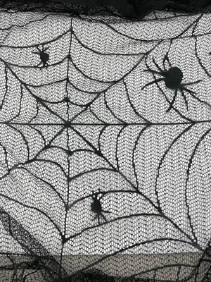 $9.34 • Buy Halloween Black Lace Spiderweb Cobweb Party Tablecloth Lace 54x86  Rectangle