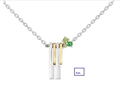 $253.99 • Buy U-TREASURE EVANGELION Kaworu & Shinji Necklace Double Shot Silver Yellow Gold 