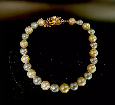 Vintage MAJORICA Pearl Bracelet With 925 Sterling Silver Gold Filled Clasp • $76