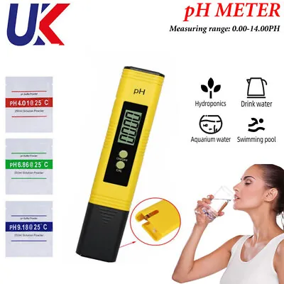 £4.74 • Buy PH Meter LCD Digital Electric Tester Pen Water Hydroponics Test Kit Aquarium  UK