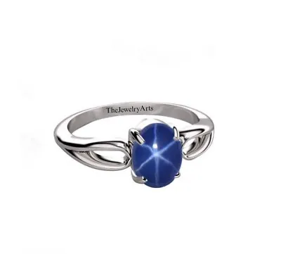 Vintage Lindy Star Ring Women's Blue Star Sapphire Ring In 925 Sterling Silver • $37.79