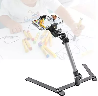 $29.92 • Buy Photo Copy Stand W/Phone Clamp Overhead Tripod Phone Mount Table Top Adjustable
