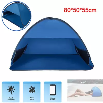 Mini Head Pop Up Tent Portable Instant Sun Shade Canopy Blue 80x50x55cm • £9.72