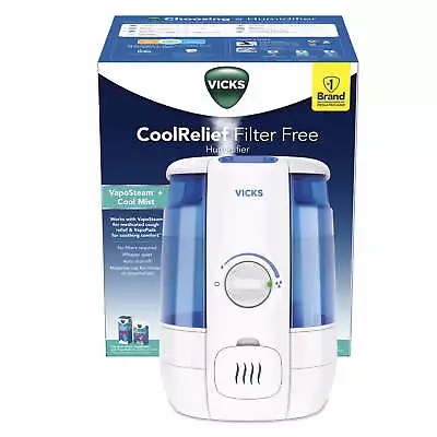 Vicks 1.2 Gallon Cool Relief Filter Free Ultrasonic Humidifier VUL600 400 Sq Ft • $83.08